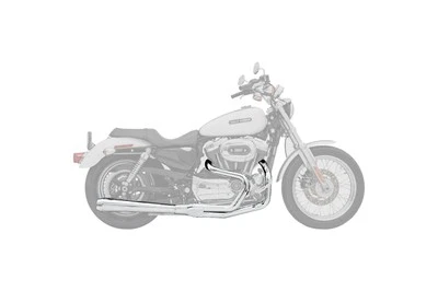 Bassani Road Rage Long 24" Megaphone Chrome 2-into-1 Exhaust System (14111J) - Image 1 of 2