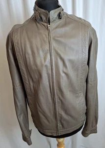 Vintage Retro Leather Jacket Smart Casual Brown Large E4426 - Picture 1 of 6