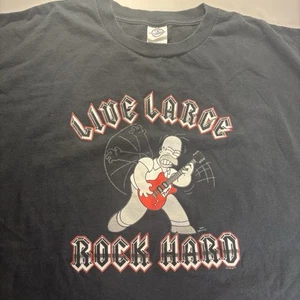 Vintage 2004 Simpsons Homer Rock T-Shirt XL Delta Pro AC/DC Style USA Fox - Bild 1 von 11