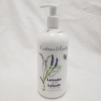Crabtree & Evelyn LAVENDER 身体乳液瓶 带泵 16.9 盎司 — 第 1/3 张图片