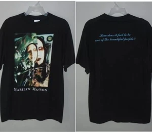 1997 Marilyn Manson Beautiful People 2-seitiges schwarzes Unisex T-Shirt Reprint S-5XL - Bild 1 von 2