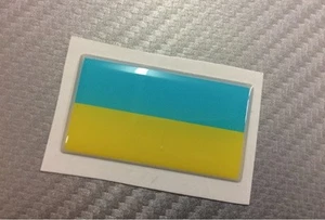 Aufkleber Flagge 3D Resiniert Ukraine 45 x 25 mm. - Bild 1 von 1