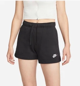 Nike Sports Essential French Terry Shorts Women’s Black Uk Xs RRP £44.99 #U489 - Picture 1 of 4