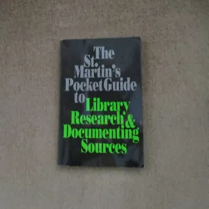 The St. Martin's Pocket Guide to Library Research and Documenting Sources - Picture 1 of 1