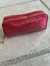 Kate Spade Cosmetic Pouch Red and Pink Stripe Rectangle