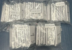 50 Pack Lot - Keystone 1 Hole Port Jack Wall Face Plate Network CAT5e CAT6 White - Picture 1 of 4
