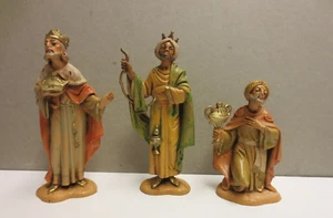 heilige 3 Könige Krippenfiguren 1983 Depose Italy handbemalt 10 cm groß - Bild 1 von 5