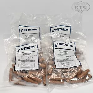 Qty 100 NETAFIM TLCOUP 17mm Barb 167 Coupling Connector Brown Fitting - Picture 1 of 3