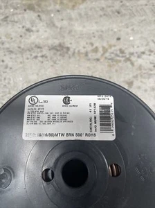 500' 18 AWG (16/30) MTW BROWN 600V COPPER STRANDED MACHINE WIRE ROHS E137733 HR - Picture 1 of 3