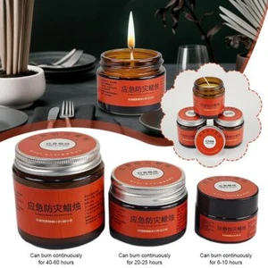 Emergency Candle - 6-60Hours Long Candles Soy Wax Candles For Power Outages - Picture 1 of 25