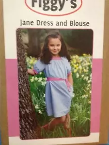 Figgys Sewing Pattern 0000 Jane Girls Child Dress & Blouse Size 18M-6/7 Uncut - Picture 1 of 3