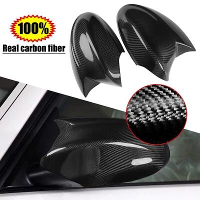 FOR 2005-08 BMW E90 E91 325i 330i 328i 4DR SEDAN CARBON FIBER MIRROR COVER CAP Foto 1 de 4