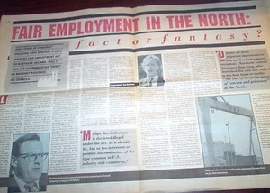 Irish Voice NYC 1989 ARTICLE Northern Ireland Fair Employment Act Tom King  - Picture 1 of 1