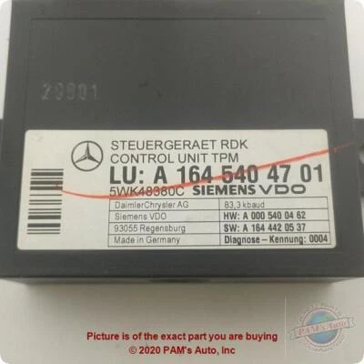 Sistema de monitoreo de presión de neumáticos usados (TPMS) Mod de control se adapta a: Mercedes-Benz 2009 Foto 1 de 4