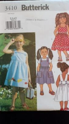Butterick 3410 Easy Child's  Dress Pattern Size 2-3-4-5 - Image 1 of 2
