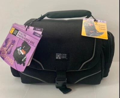 Case Logic DSLR Camera & Camcorder Carrying Case Bag Black Straps ~ 14” x 6” x8” - Image 1 of 4