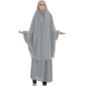 Muslim Women Prayer Long Dress Kaftan Abaya Robe Khimar Overhead Burqa Ramadan - Picture 1 of 31