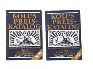 Märklin Preisführer Koll's Band 1 & 2 Lokomotiven, Wagen 00/H0 1993 deutscher Text, - Bild 1 von 2
