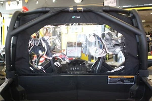 Can Am Commander / Maverick Rear Vinyl Windshield Cab Back Dust Stopper Panel - Picture 1 of 2