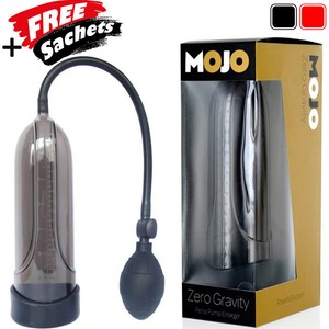 Mojo Zero Gravity Penis Pump Enlarger Developer Vacuum Erection Aid + Sachets