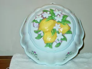 Nuevo molde de gelatina ""Limones"" Franklin como nuevo porcelana 1986 LE CORDON BLEU nunca usado - Imagen 1 de 2
