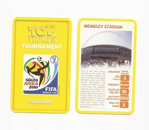 WEMBLEY STADIUM ~ TOP TRUMPS TOURNAMENT STADIUMS CARD ~ 2010 ~ NEW CARD