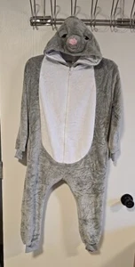 Gray Bunny Rabbit Halloween Costume Hooded Ears Cottontail Easy Potty Access - Picture 1 of 11