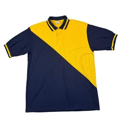 Camisa Polo Para Hombre XL De Colección Hartwell Sports Colorblock Azul Marino Blanco Manga Corta Foto 1 de 4