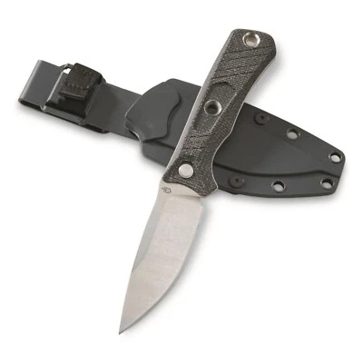 Gerber Convoy  Knife 3.9 "S.S. Blade Micarta Handle & GFN Sheath New - Image 1 of 4