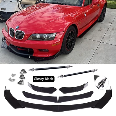 Front Bumper Lip Spoiler /Splitter Strut Rods Glossy For BMW Z3 - Image 1 of 4