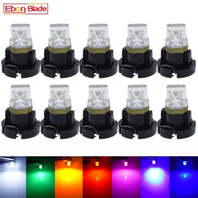 10pcs T3 Neo Wedge LED Instrument Cluster Dash Panel Climate Light Bulb 7 Colors