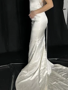 Ines Di Santo 100% Silk wedding Dress Stunning Elegant Brand New With Tags - Picture 1 of 16