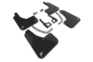 Rally Armor Black Mud Flaps w/ Silver Battery Logo for 2025 Hyundai Ioniq 5 XRT - Picture 1 of 2