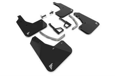 Черные грязевые щитки Rally Armor с серебристым логотипом аккумулятора для 2025 Hyundai Ioniq 5 XRT - Изображение 1 из 2