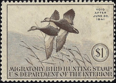 US Scott #RW7 MNH OG VF 1.00 1940 US Federal Duck Stamp CV 250.00 - Image 1 of 2
