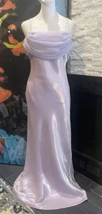 Vintage 90s Dollar Prom Dress Iridescent Lilac Bridgerton Maxi Gown Size Small - Picture 1 of 14