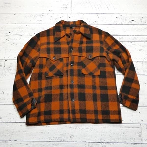 Vintage Rice Sportswear Jacket Mens Medium Plaid Wool Blend 90s Canada - Picture 1 of 8