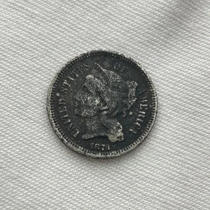 1873 Three Cent Nickel III 3CN 3C Philadelphia United States Early US Coin - Picture 1 of 2