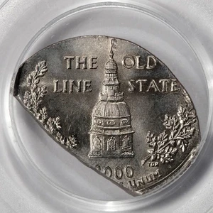 2000 PCGS MS67 Struck On 51% Clipped Fragment Maryland Quarter Mint Error - Picture 1 of 4