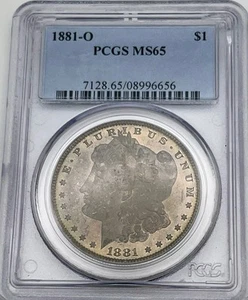 1881-O $1 Silver Morgan Dollar PCGS MS65 Graded Mint State Lustrous Surfaces - Picture 1 of 4