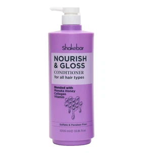 Shakebar Nourish & Gloss Conditioner 1000ml Manuka Honey Collagen All Hair Types - Picture 1 of 8