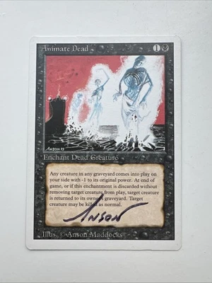 Animate Dead - Revised Edition (3ED) - NM Signed - Image 1 of 2