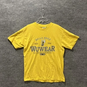 Vintage 90’s Wu Tang Clan Killa Beez Wu Wear Yellow Short Sleeve T-Shirt Men’s L - Picture 1 of 10