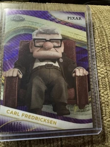 2025 Topps Chrome Disney Carl Fredricksen Purple Refractor 64/75 #173 - Picture 1 of 3