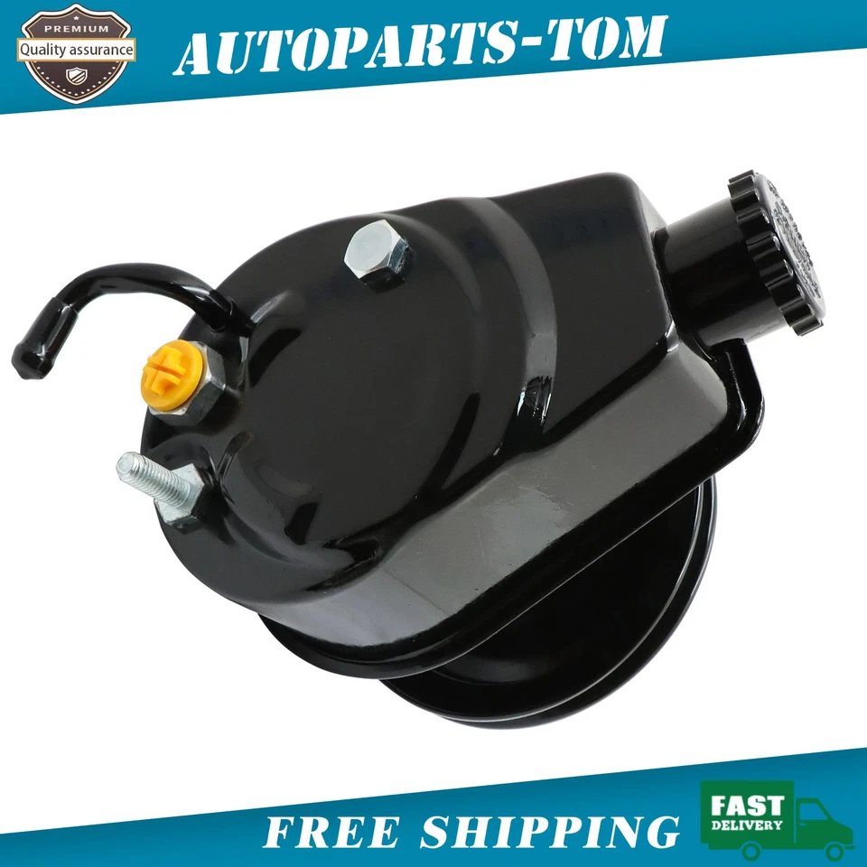 FOR CHEVY BUICK GMC BBC SBC POWER STEERING PUMP W/ SINGLE GROOVE PULLEY BLACK - Image 1 of 4