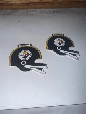 Dos piezas. Pittsburg Steelers Reloj Llavero Anillo Genial Dije Casco de Fútbol Foto 1 de 4