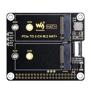 for 5 Dual Channel PCIe to M.2 Expansion Board NVMe SSD HAT+ Standard6486 - Afbeelding 1 van 9