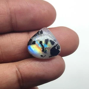 13.40 Cts Natural Cabochon Rainbow Moonstone Astrology Jewelry Supply 17X17X6 MM - Picture 1 of 6