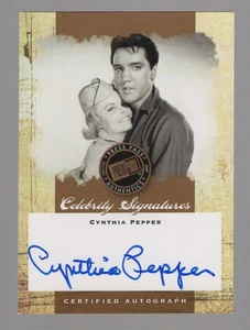 CYNTHIA PEPPER 2007 PRESS PASS THE MUSIC CELEBRITY SIGNATURES ON CARD AUTO - Picture 1 of 2