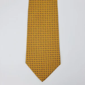 Corbata Polo Ralph Lauren Amarillo Rojo Geo Estampado Seda Hecha a Mano en EE. UU. De Colección - Imagen 1 de 4
